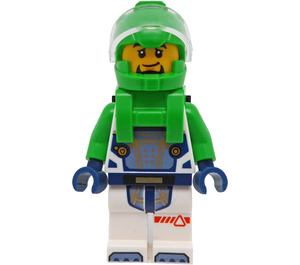 LEGO Astronaut - Světle zelená Vesmír Oblek Minifigurka