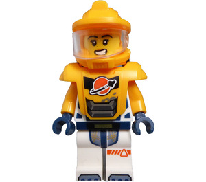 LEGO Astronaut s oranžová Vesmír Oblek a Smiling Tvář Minifigurka