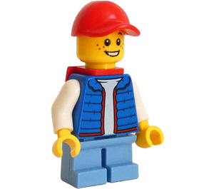 LEGO Billy - Modrá Vesta a Červená Batoh Minifigurka