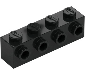 LEGO Černá Kostka 1 x 4 s 4 Cvočky na Jeden Postranní (30414)