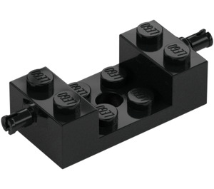 LEGO Černá Kostka 2 x 4 s Výřez a Kolo Holders (18892 / 42947)