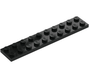 LEGO Černá Deska 2 x 10 (3832)