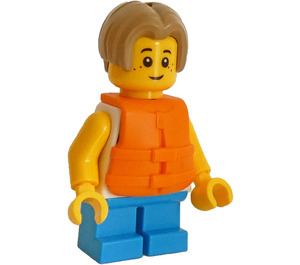 LEGO Boy s Bílá Tank Horní a Záchranná vesta Minifigurka