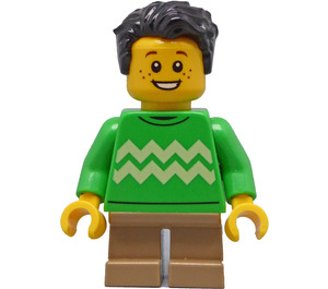 LEGO Dítě - Boy s Světle zelená Vánoce Svetr Minifigurka