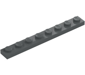 LEGO Tmavě kamenná šedá Deska 1 x 8 (3460)