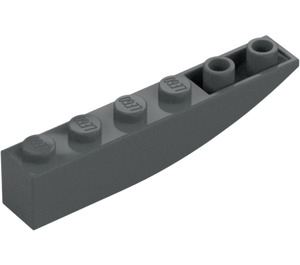 LEGO Tmavě kamenná šedá Sklon 1 x 6 Zakřivený Převrácený (41763 / 42023)