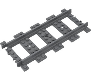 LEGO Tmavě kamenná šedá Vlak Track Rovný 16L (17275 / 53401)