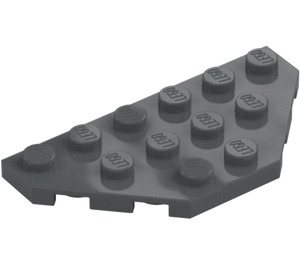 LEGO Tmavě kamenná šedá Klín Deska 3 x 6 s 45º Rohy (2419 / 43127)