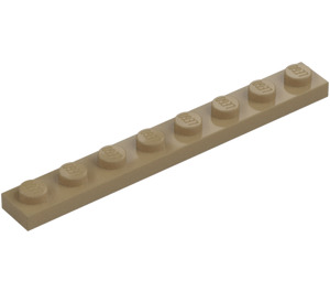 LEGO Tmavě žlutohnědá Deska 1 x 8 (3460)