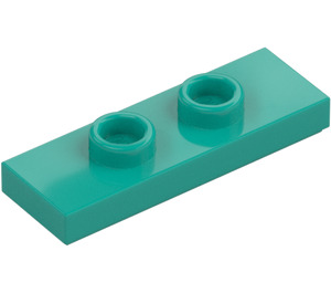 LEGO Tmavě tyrkysová Deska 1 x 3 s 2 Cvočky (34103)