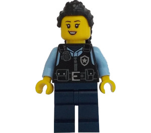 LEGO ženský Policejní důstojník s Černá Vlasy Minifigurka