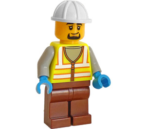 LEGO Harbour Worker s Bílá Konstrukce Helma Minifigurka