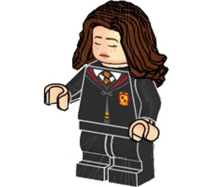 LEGO Hermione Granger s Gryffindor Robe Clasped a Medium Nohy (Sleeping / Awake) Minifigurka