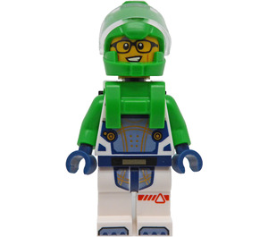 LEGO Muž Astronaut s Zelená Helma Minifigurka