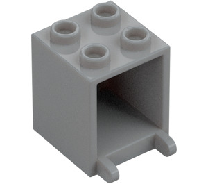 LEGO Střední kamenná šedá Kontejner 2 x 2 x 2 (4345 / 30060)