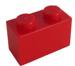 LEGO Červená Kostka 1 x 2 (3004 / 93792)