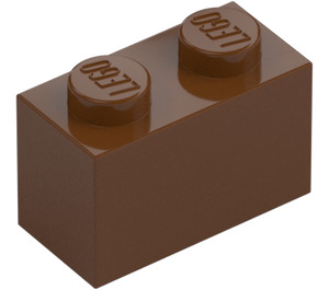 LEGO Červenohnědá Kostka 1 x 2 (3004 / 93792)