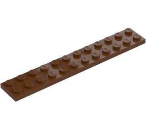 LEGO Červenohnědá Deska 2 x 12 (2445)