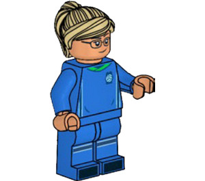 LEGO Fotbal Player, ženský, Modrá Uniform, Barva opálení Culík Minifigurka