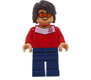 LEGO Spectator - Muž Červená Fotbal Fan Minifigurka