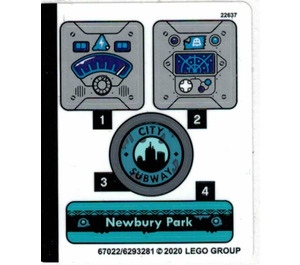 LEGO Sticker Sheet for Set 70427 (67022)