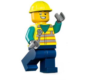 LEGO Truck Řidič s Bezpečnostní vesta Minifigurka