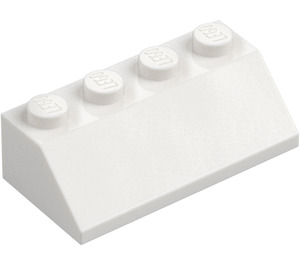 LEGO Bílá Sklon 2 x 4 (45°) (3037)