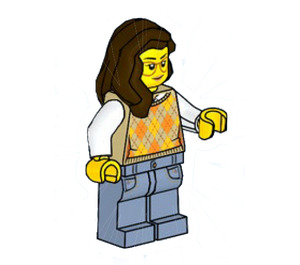 LEGO Žena v Argyle Svetr Minifigurka