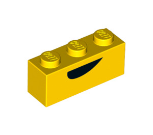 LEGO Kostka 1 x 3 s Černá semi-Kruh (3622 / 52594)