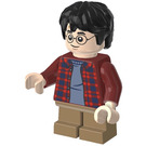 LEGO Harry Potter s Tmavě červená Plaid Košile a Tmavě žlutohnědá Nohy Minifigurka