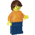 LEGO Muž s oranžová Horní a Záchranná vesta Minifigurka