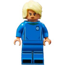 LEGO Fotbal Player, ženský, Modrá Uniform, Blonde Vlasy Minifigurka