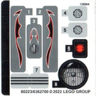 LEGO Sticker Sheet for Set 42132 (80223)