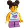 LEGO Dívka s Striped Svetr s Levandulová Nohy Minifigurka