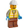 LEGO Harbour Worker s Bílá Konstrukce Helma Minifigurka