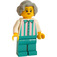 LEGO Shop Worker s Striped Košile Minifigurka