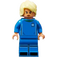 LEGO Fotbal Player, ženský, Modrá Uniform, Blonde Vlasy Minifigurka