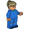 LEGO Fotbal Player, ženský, Modrá Uniform, Barva opálení Culík Minifigurka