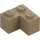 LEGO Tmavě žlutohnědá Kostka 2 x 2 Roh (2357)