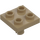 LEGO Tmavě žlutohnědá Deska 2 x 2 s Dno Kolík (Bez otvorů) (2476 / 48241)