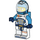 LEGO ženský Astronaut s Tmavě azurová Helma a Brýle Minifigurka