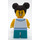 LEGO Dívka s Striped Svetr s Turquoise Nohy Minifigurka