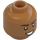 LEGO Středně tmavá tělová Kingo Minifigurka Hlava (Zapuštěný pevný cvoček) (3626 / 74992)