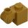 LEGO Perlově zlatá Kostka 1 x 1 x 2 s Scroll a Otevřený cvoček (20310)