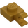 LEGO Perlově zlatá Deska 1 x 1 s Horizontální klip (Tlustý otevřený &#039;O&#039; klip) (52738 / 61252)