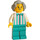 LEGO Shop Worker s Striped Košile Minifigurka